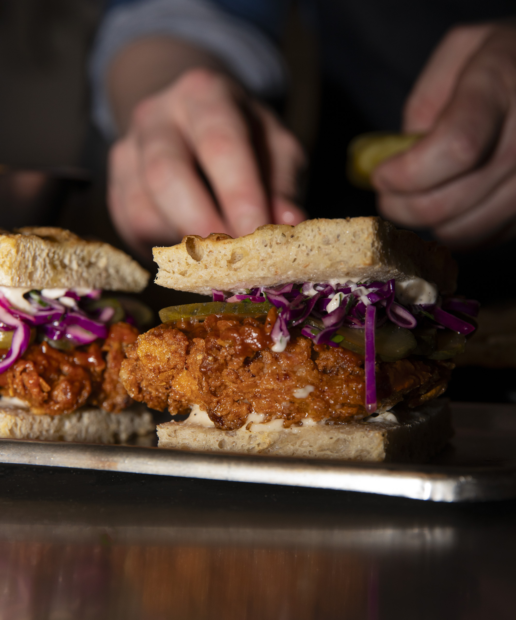 Fried chicken sandwich with fries + drink at Venner in City Center – These former Kadeau chefs have mastered brunch, now they’re bursting onto the sandwich scene